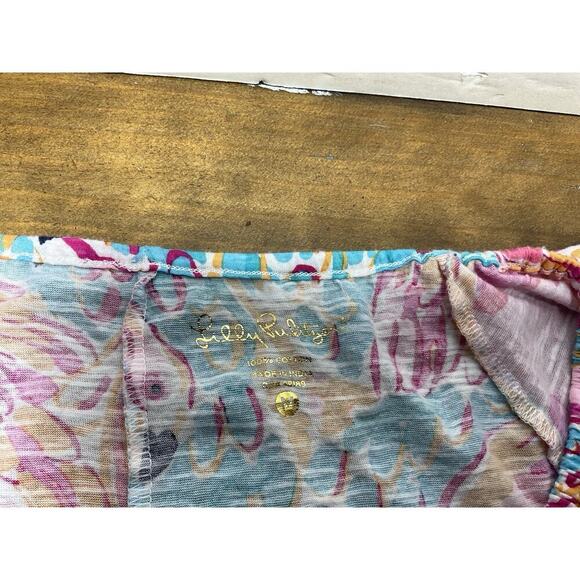 Lilly Pulitzer Alia Flamingo Size Medium Fringe Shift Dress Cover Up - Picture 2 of 14